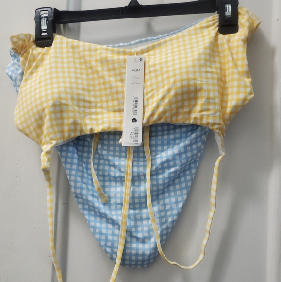 Aqua Colorblock Cutout Maillo One Piece Swimsuit - Picture 2 of 3